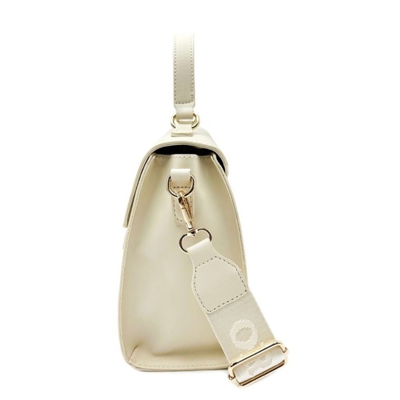 Valentino Orlandi Cream Vegan Leather Cream Satchel with wallet - Picture 7 of 10